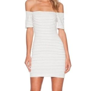 Off the shoulder striped dress NWT